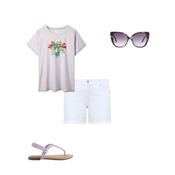 Torrid Smurfette Classic Fit Cotton Crew Seam Tee plus size 1x - Picture 7 of 11